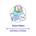 Teaser videos concept icon