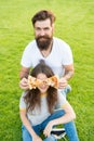 Teasing her with food. Fast food. Bearded man feeding woman cheesy pizza. Couple in love dating outdoors eat pizza Royalty Free Stock Photo