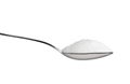 Teaspoon filled with salt or sugar Royalty Free Stock Photo