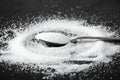 A teaspoon full of white sugar Royalty Free Stock Photo