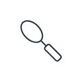 teaspoon icon vector from labor day concept. Thin line illustration of teaspoon editable stroke. teaspoon linear sign for use on