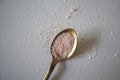 Teaspoon of Pink Salt Royalty Free Stock Photo