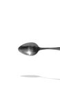 Teaspoon top view with reflection isolated on white background Royalty Free Stock Photo