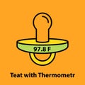 Teat with Thermometr Royalty Free Stock Photo