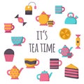 Teatime cartoon objects