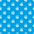 Teatime pattern vector seamless blue