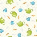 Teatime seamless pattern