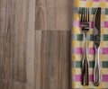 Teatowel with cutlery