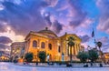 The Teatro Massimo Vittorio Emanuele, the biggest in Italy opera house. Palermo, Sicily Royalty Free Stock Photo