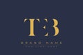 TEB abstract letter logo design Royalty Free Stock Photo