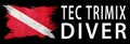 Tec Trimix Diver, Diver Down Flag, Scuba flag Royalty Free Stock Photo