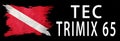 Tec Trimix 65, Diver Down Flag, Scuba flag Royalty Free Stock Photo