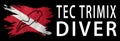 Tec Trimix Diver, Diver Down Flag, Scuba flag Royalty Free Stock Photo
