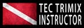 TEC Trimix Instructor, Diver Down Flag, Scuba flag Royalty Free Stock Photo