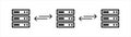 Online global server linked network system database icon design vector template. Royalty Free Stock Photo