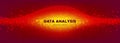 Tech Banner. Red Digital Particles. Big Data Royalty Free Stock Photo