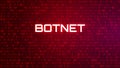 Tech Binary Code Red Background. Botnet Attack Royalty Free Stock Photo