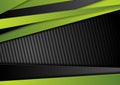 Tech black background with contrast green stripes Royalty Free Stock Photo