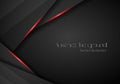 Tech black background with contrast red stripes. Abstract vector graphic brochure design Royalty Free Stock Photo