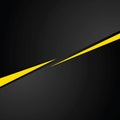 Tech black background with contrast yellow stripes