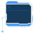 Tech callout template. Blue futuristic box template