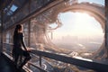 Tech Campus of the Future: An Ultra Realistic, Futuristic Scene with Science Fiction Vibes