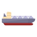 Tech carrier vessel icon cartoon vector. Gas ship Royalty Free Stock Photo