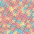 Tech colorful rounded meta balls seamless pattern