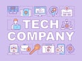 Tech company word concepts banner. Modern business, IT industry presentation, website. Isolated lettering typography