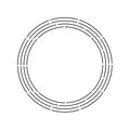 Tech concentric abstract circle frame vector.