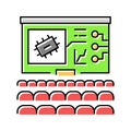tech conventions enthusiast color icon vector illustration