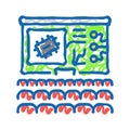 tech conventions enthusiast icon doodle illustration Royalty Free Stock Photo