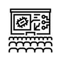 tech conventions enthusiast line icon vector illustration