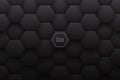 Tech 3D Vector Hexagonal Structure Pattern Black Abstract Background