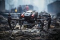 Tech enabled search and rescue drones and robots with advanced sensors, futurism image, AI Generated
