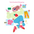 Tech-Enabled Teen Shopping illustration