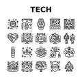 tech enthusiast geek nerd man icons set vector Royalty Free Stock Photo