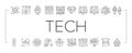 tech enthusiast geek nerd man icons set vector