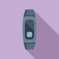 Tech fitness band icon flat vector. Workout equipment Royalty Free Stock Photo