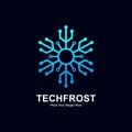 Tech frost logo vector icon