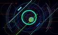 Tech futuristic abstract backgrounds, colorful circle. vector illustration eps10
