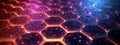Tech futuristic background Hexagon grid network digital illustration texture Royalty Free Stock Photo