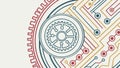 Tech Gear on Circuit Board Industrial Design, vector design Generative AI Royalty Free Stock Photo