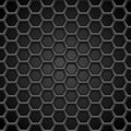 Tech geometric black background with hexagon texture