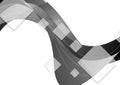 Tech geometric wavy grey background