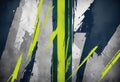Tech green stripes on abstract grey grunge corporate header banner Royalty Free Stock Photo
