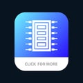 Tech, Hardware, Chip, Computer, Connect Mobile App Button. Android and IOS Glyph Version Royalty Free Stock Photo
