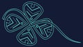 Tech-infused luck: circuit board four-leaf clover. vector design Generative AI Royalty Free Stock Photo