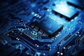 Tech-inspired Background. Minimalistic Circuit Board Patterns with AWS and Azure Logos