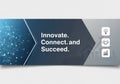 Tech-inspired banner featuring a hexagonal design Royalty Free Stock Photo